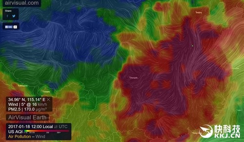 全球空气污染实时地图:看到非洲震惊了!_互联